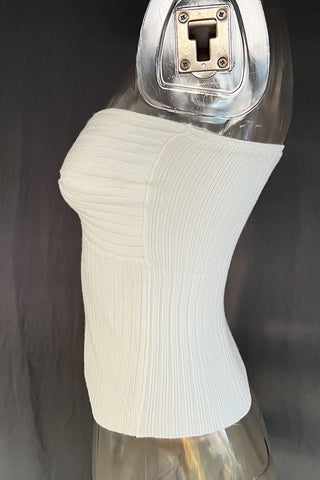 Strapless Ribbed Tank Top