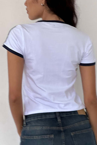 Sporty Striped Crop T-Shirt