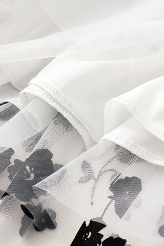 Floral Chiffon Maxi Skirt