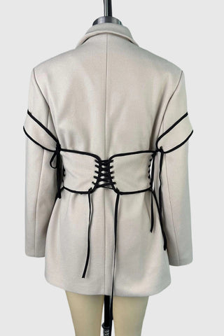 Stylish Lace-Up Jacket Dress