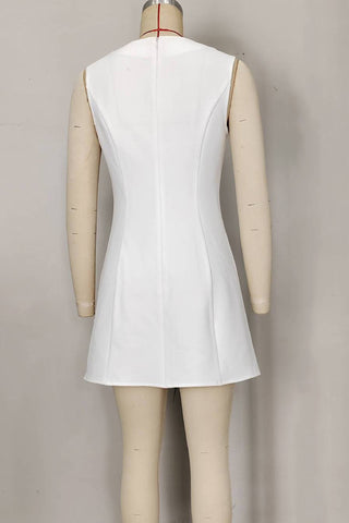 Button-Detail Casual Dress
