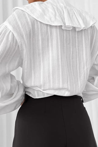 Ruffled V-Neck Blouse