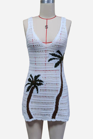 Tropical Crochet Cover-Up Dress