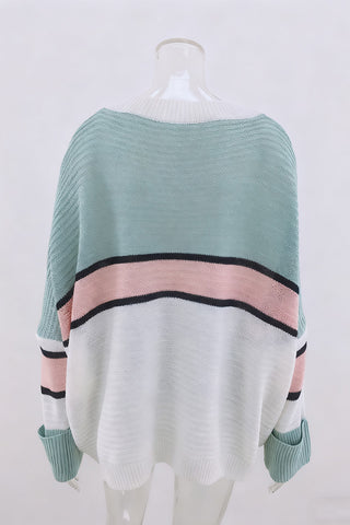 Oversized Striped Knit Sweater