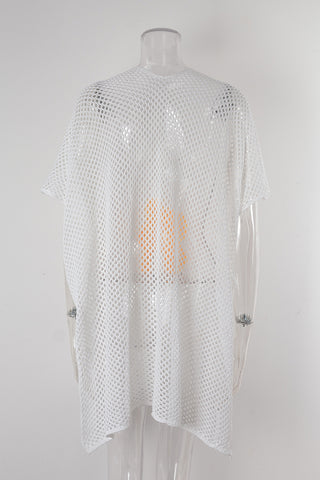 Floral Mesh Beach Cover-Up