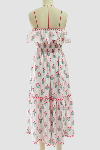 Strapless Tiered Casual Dress