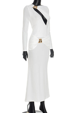 Elegant Cut-Out Evening Dress