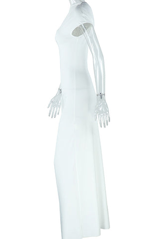 Off-Shoulder Ruched Maxi Dress
