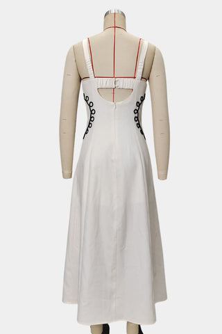 Elegant Patterned Evening Dress