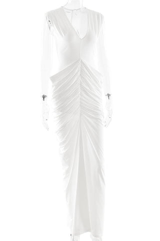 Elegant Draped Evening Gown