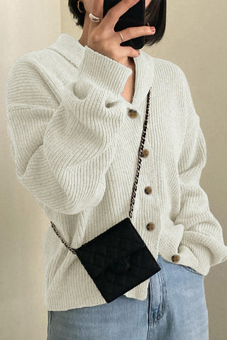 Button-Up Relaxed Fit Cardigan