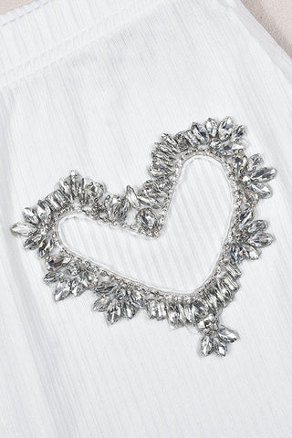 Heart Embellished Two-Piece Set