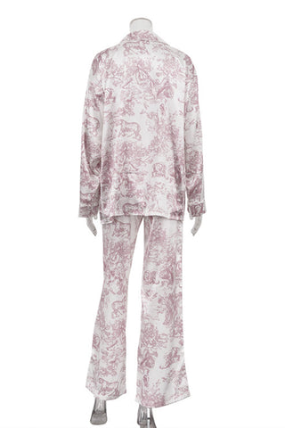 Printed Relaxed-Fit Pants Set