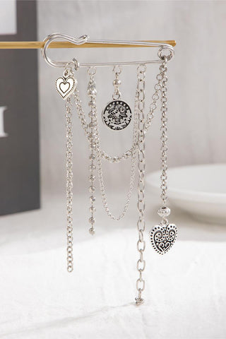 Elegant Chain-Embellished Brooch