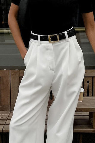 Wide-Leg Casual Pants