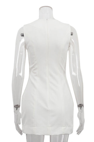 Sleeveless Button-Front Casual Dress