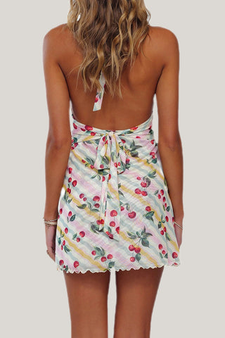 Halter Polka Dot Mini Dress