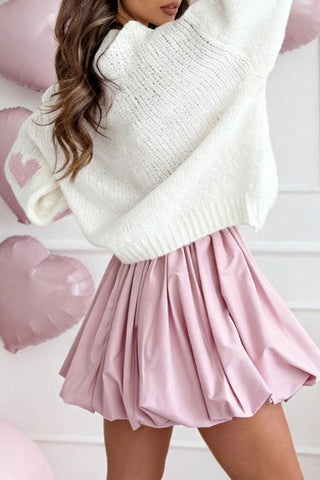 Heart Pattern Knit Sweater