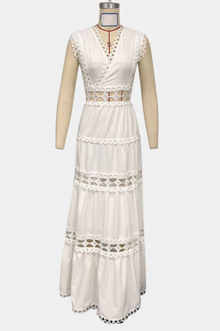 Tiered Cutout Midi Dress