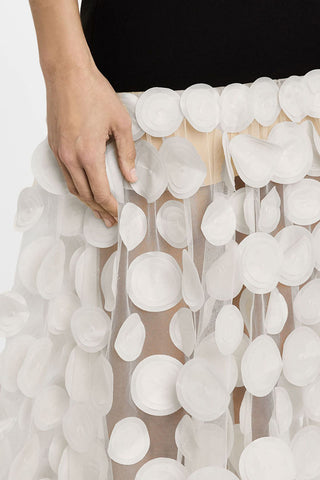 Strapless Evening Gown with Textured Skirt