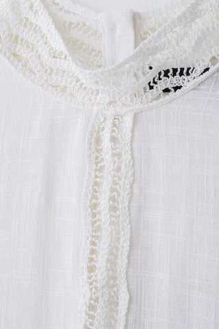 Elegant Lace Trim Blouse