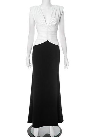 Elegant Ruched Maxi Dress