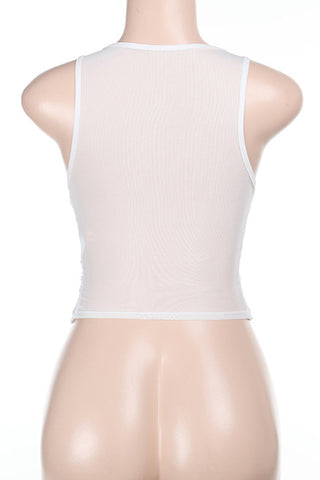 Lace-Up Corset Tank Top