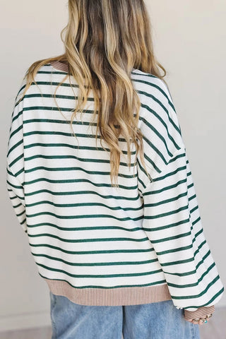Rib Patchwork Drop Shoulder Sweatshirt