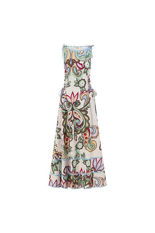Sleeveless Floral Print Maxi Dress