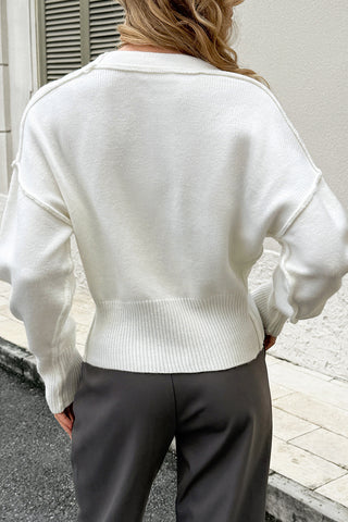 Striped Button-Front Cardigan