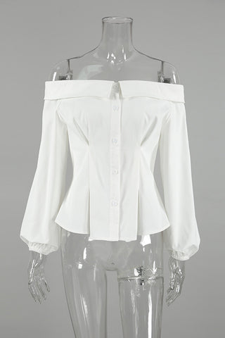 Off-Shoulder Peasant Blouse