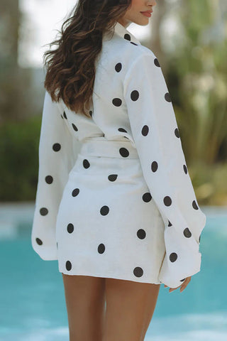 Polka Dot Wrap Skirt Set