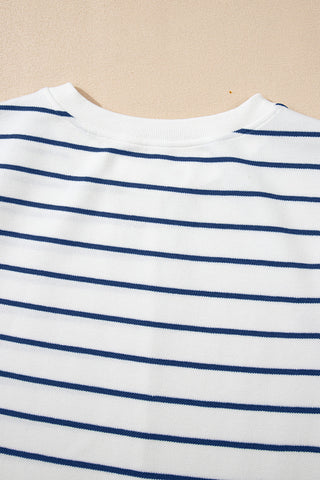 Sleeveless Striped Wide-Leg Set