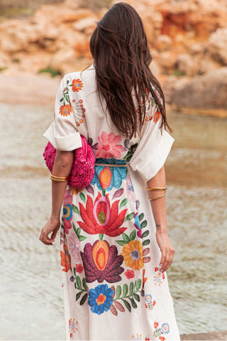 Floral Embroidered Maxi Dress