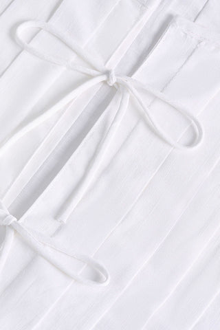 Tie-Front Pleated Tank Top