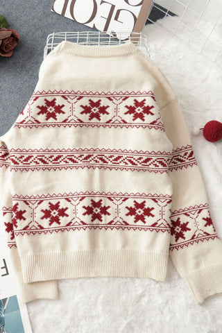 Snowflake Pattern Sweater