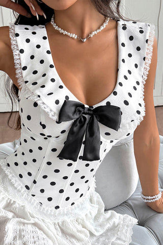 Polka Dot Bow Cami Top