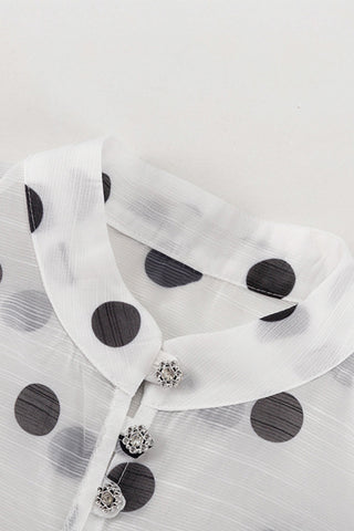 Polka Dot Ruffle Blouse