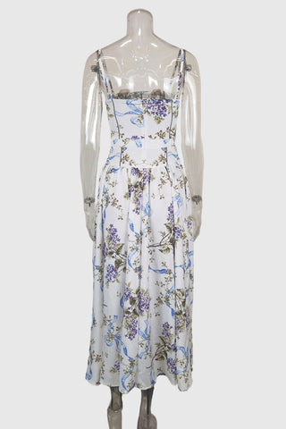 Strapless Floral Casual Dress