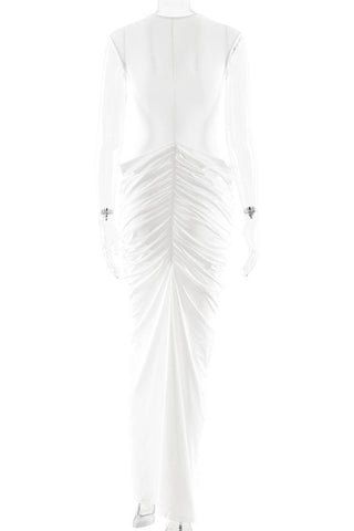 Elegant Draped Evening Gown