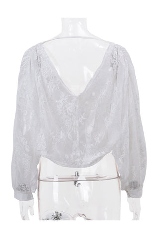 Floral Lace Drape Blouse