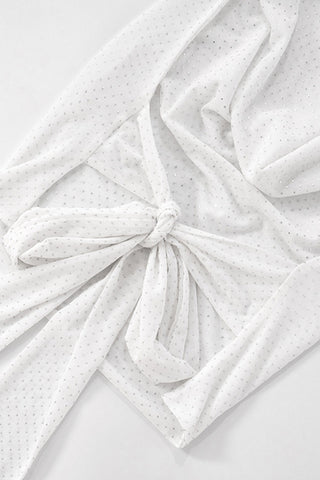 Plunge Neck Draped Halter Top