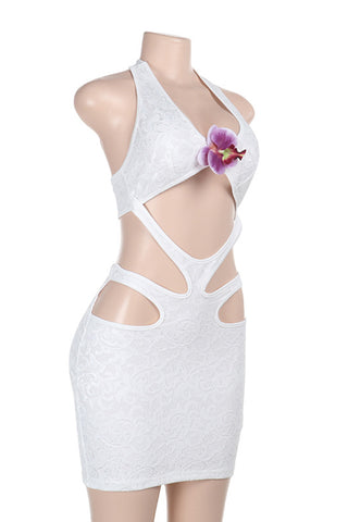 Cutout Halter Mini Dress