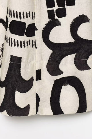 Abstract Print Sundress with Cutout Detail