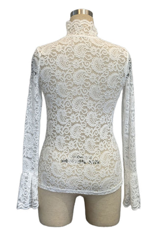 Elegant Lace Long Sleeve Blouse