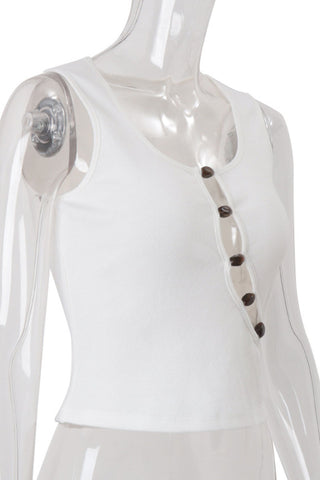 Button-Accented Tank Top