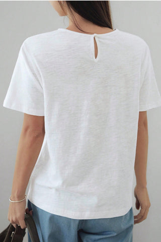 Lace Overlay Relaxed T-Shirt