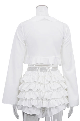 Elegant Ruffle Skirt Set