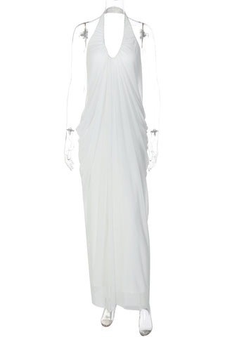 Halter Dress with Draped Detail