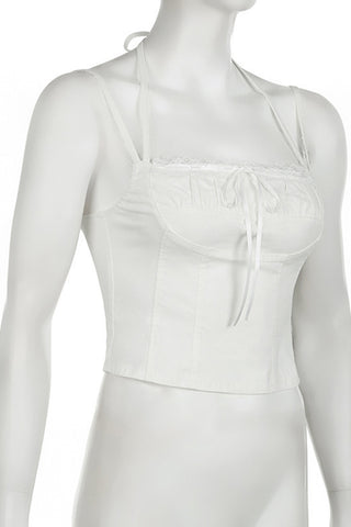 Strappy Tie-Front Camisole Tank Top